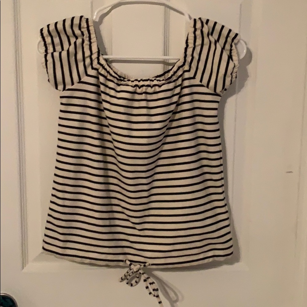 Madewell off the shoulder shirt!